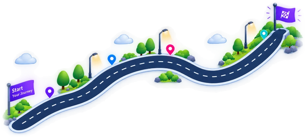 3D Career Roadmap Hub Highway